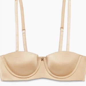 Savage x Fenty MICROFIBER STRAPLESS/CONVERTIBLE BRAS (2) Black & Tan size 34DD